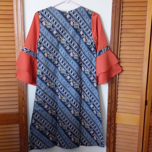 NWT Beautiful Batik Dress From Thailand Medium - Picture 5 of 8